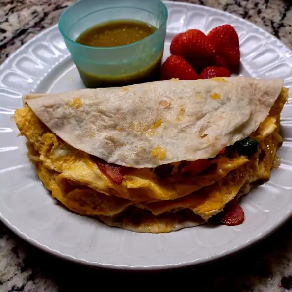 Egg Omelette Tortilla Wrap - Healthy Low Carb